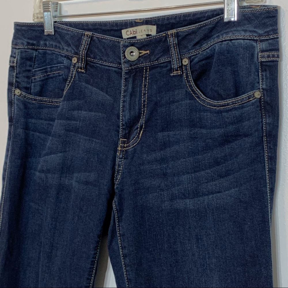EUC‎ CAbi Zoe Flare Leg Dark Wash Denim Jeans